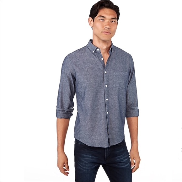 Express Other - Express Men’s Slim Soft Wash button down Denim